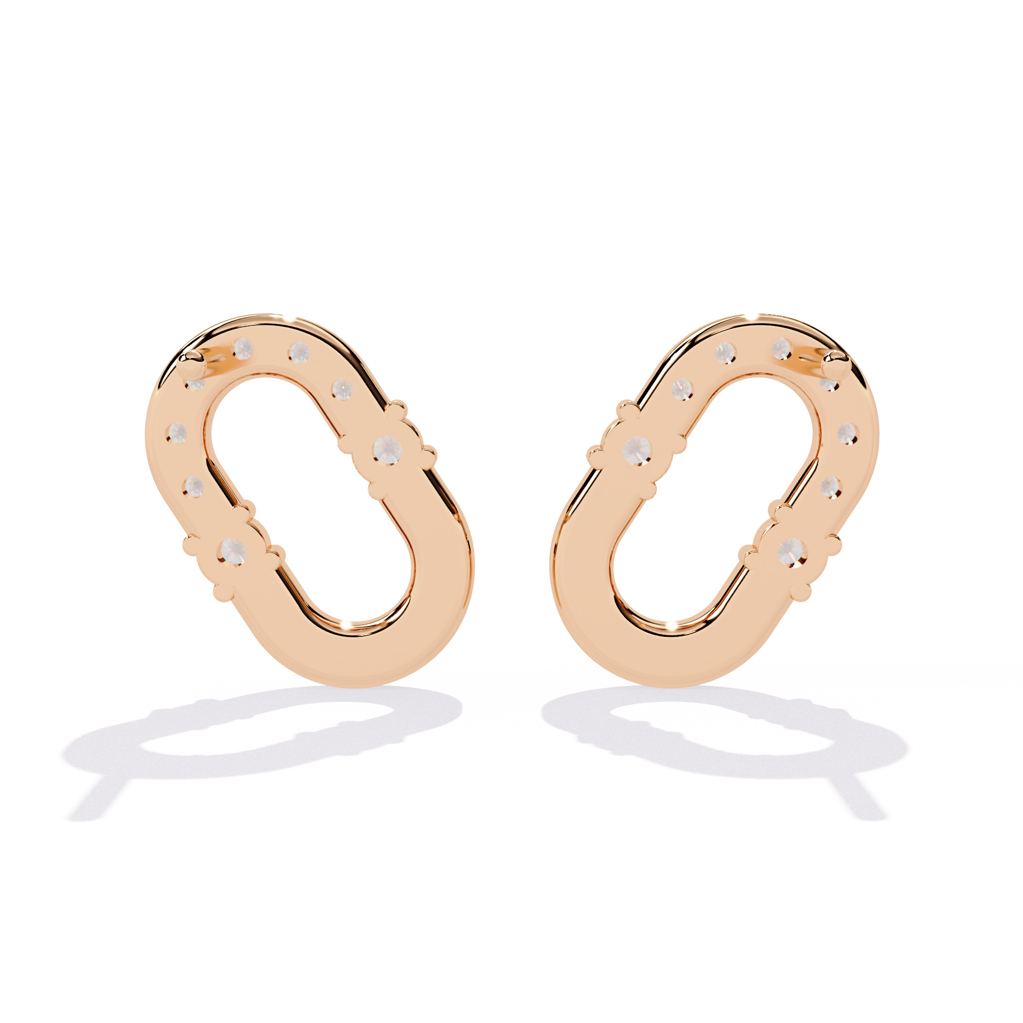 Shop Now Eternal Link Natural Diamond Studs | Solitairekart